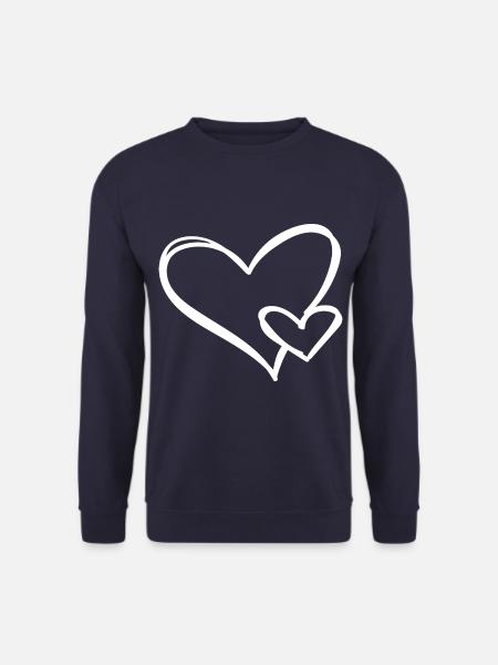 Weißes Herz - Unisex Pullover - Navy