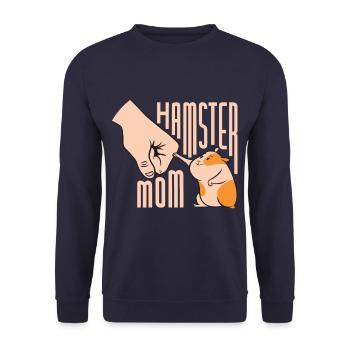 Hamster Mom - Unisex Sweatshirt - navy - Front - Alina (178cm) & Michal (187cm)