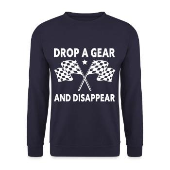Laissez tomber un rapport et disparaissez les courses sur piste de terre battue amusantes - Sweat-shirt Unisexe - marine - Devant - Alina (178cm) & Michal (187cm)
