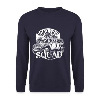 Road Trip Squad Family Traveling Tour Vacation - Unisex Sweatshirt - navy - Front - Alina (178cm) & Michal (187cm)