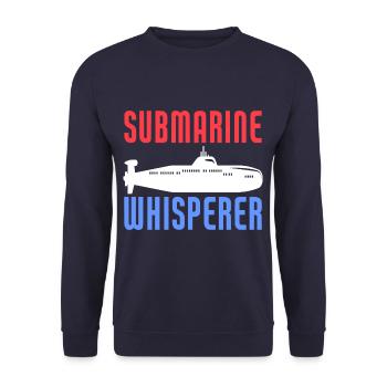 Submarine Whisperer Funny Submariner Veteran - Unisex Pullover - Navy - Vorne - Alina (178cm) & Michal (187cm)