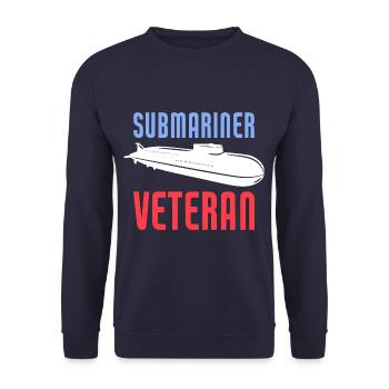 US Submariner Veteran - Unisex Pullover - Navy - Vorne - Alina (178cm) & Michal (187cm)