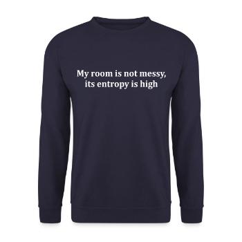 entropy saying thermodynamics physicist engineer - Unisex Sweatshirt - navy - Front - Alina (178cm) & Michal (187cm)