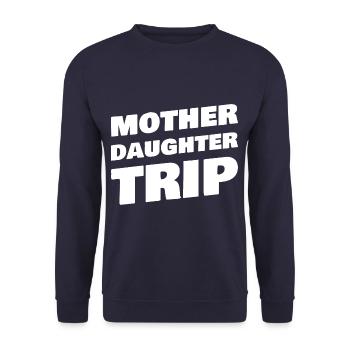 Mother Daughter Trip Funny Matching Vacation - Unisex Sweatshirt - navy - Front - Alina (178cm) & Michal (187cm)