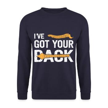J’ai votre dos drôle de colonne vertébrale chiropraticien - Sweat-shirt Unisexe - marine - Devant - Alina (178cm) & Michal (187cm)