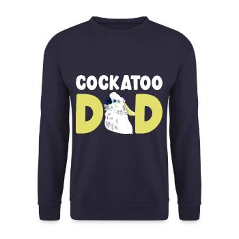 Cockatoo Dad Funny Parrot Cockatiel - Unisex Sweatshirt - navy - Front - Alina (178cm) & Michal (187cm)