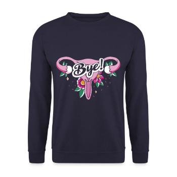 Hysterectomy Uterus Removal Survivor Supracervical - Unisex Sweatshirt - navy - Front - Alina (178cm) & Michal (187cm)