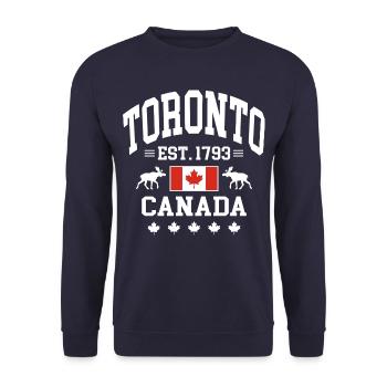 Toronto - Unisex Pullover - Navy - Vorne - Alina (178cm) & Michal (187cm)
