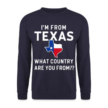 État du Texas Texans Texas - Sweat-shirt Unisexe - marine - Devant - Alina (178cm) & Michal (187cm)