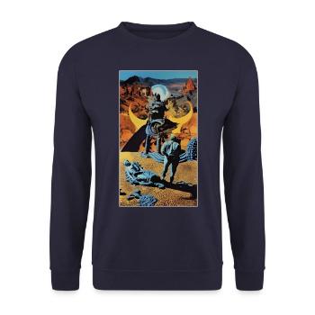Surial Area - Unisex Pullover - Navy - Vorne - Alina (178cm) & Michal (187cm)
