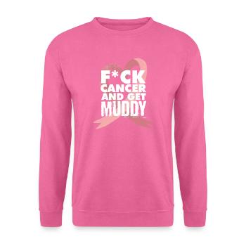 F*ck cancer Muddy run shirt - Unisex Pullover - Pink - Vorne