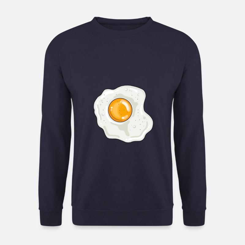 Fried egg pan egg yolk egg white - Unisex Sweatshirt - navy