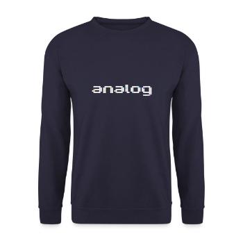 analog 2 white - Unisex Sweatshirt - navy - Front - Alina (178cm) & Michal (187cm)