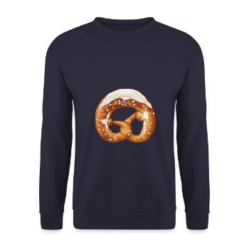 Bretzel Bretzel Bretzel Brese Bretzel Illustration Dessin animé - Sweat-shirt Unisexe - marine - Devant - Alina (178cm) & Michal (187cm)