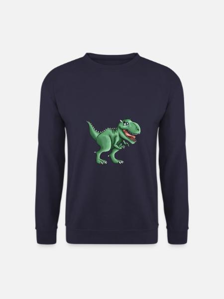 T-rex Tyrannosaurus Rex Dino Illustration - Unisex Pullover - Navy