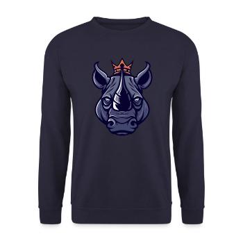 Couronne de rhinocéros - Sweat-shirt Unisexe - marine - Devant - Alina (178cm) & Michal (187cm)