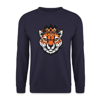 Gepard Krone - Unisex Pullover - Navy - Vorne - Alina (178cm) & Michal (187cm)