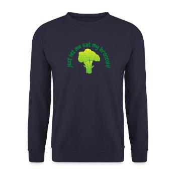 Brocoli - Sweat-shirt Unisexe - marine - Devant - Alina (178cm) & Michal (187cm)