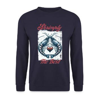Crevettes, le meilleur jeu de mots - Sweat-shirt Unisexe - marine - Devant - Alina (178cm) & Michal (187cm)