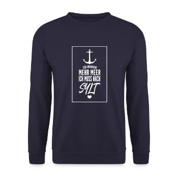 Sylt - Unisex Pullover - Navy - Vorne - Alina (178cm) & Michal (187cm)