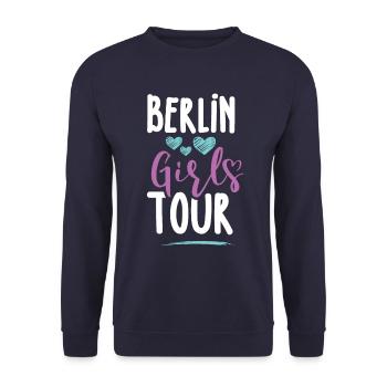 Berlin Girls Tour - Unisex Sweatshirt - navy - Front - Alina (178cm) & Michal (187cm)