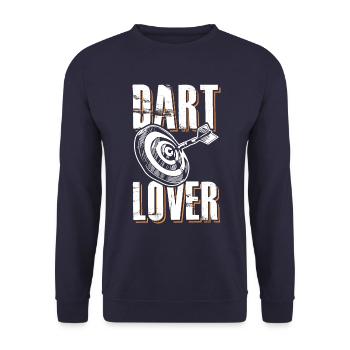 Darts Love - Unisex Sweatshirt - navy - Front - Alina (178cm) & Michal (187cm)
