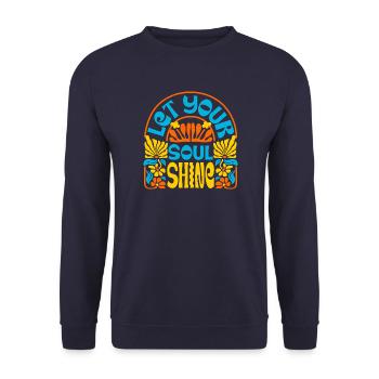 Summer retro art - Unisex Sweatshirt - navy - Front - Alina (178cm) & Michal (187cm)