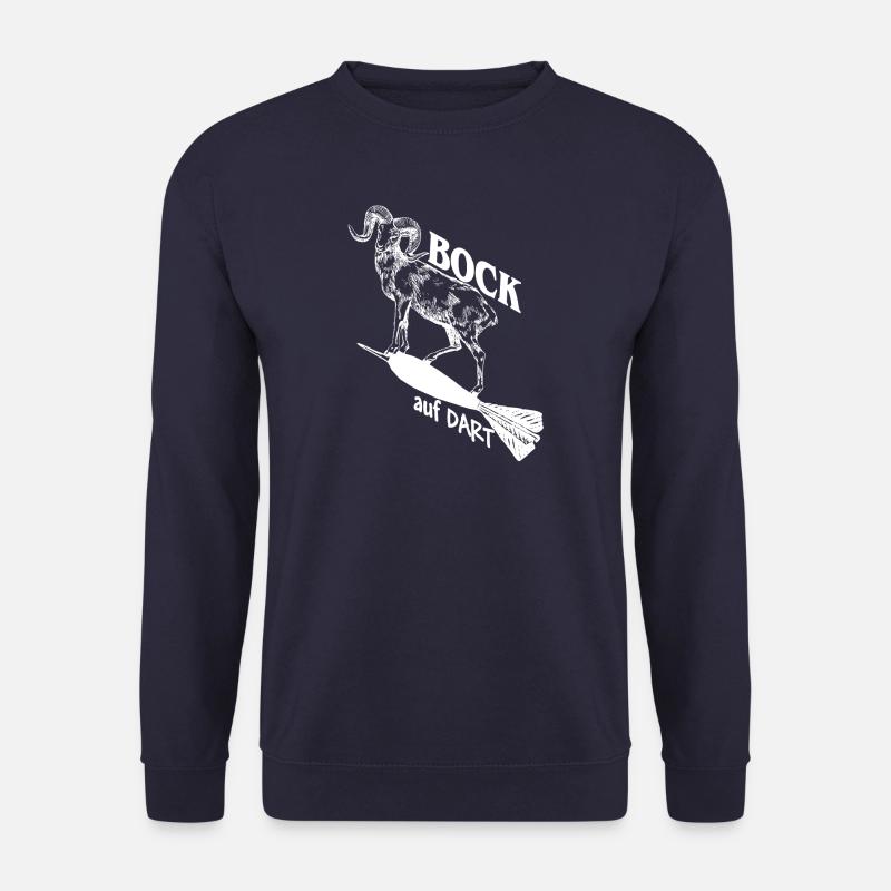 bock auf dart weiss - Unisex Pullover - Navy