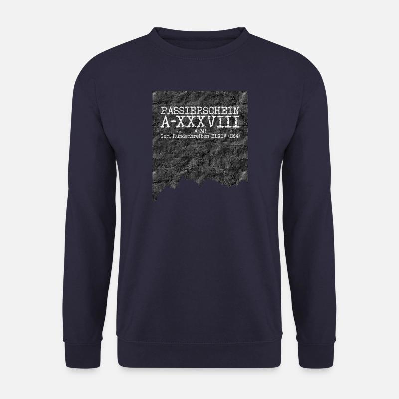 passierschein a38 weiss - Unisex Pullover - Navy