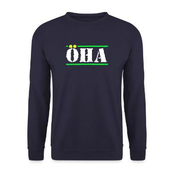 öha weis - Unisex Pullover - Navy - Vorne - Alina (178cm) & Michal (187cm)