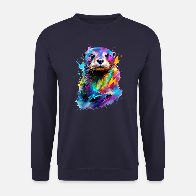 Bemalter Otter - Unisex Pullover - Navy