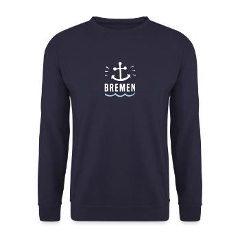 Bremen - Unisex Pullover - Navy - Vorne - Alina (178cm) & Michal (187cm)