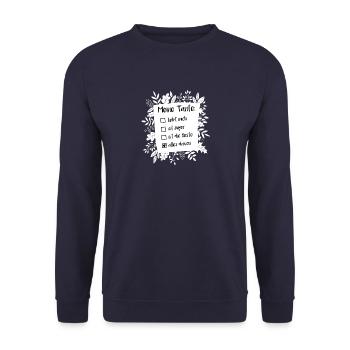 Meine Tante - Unisex Pullover - Navy - Vorne - Alina (178cm) & Michal (187cm)