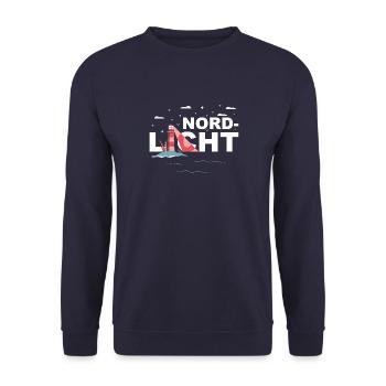 Nordlicht - Unisex Pullover - Navy - Vorne - Alina (178cm) & Michal (187cm)