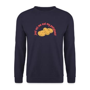 potatoes - Unisex Pullover - Navy - Vorne - Alina (178cm) & Michal (187cm)