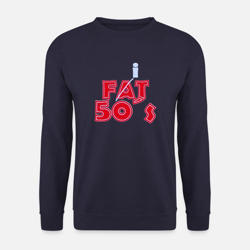fat 50s red lightblue - Unisex Pullover - Navy