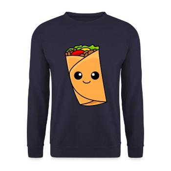 Burrito Comic - Unisex Sweatshirt - navy - Front - Alina (178cm) & Michal (187cm)