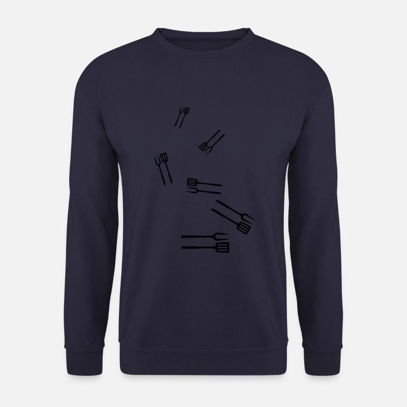 Grillzange Grillen Symbol - Unisex Pullover - Navy