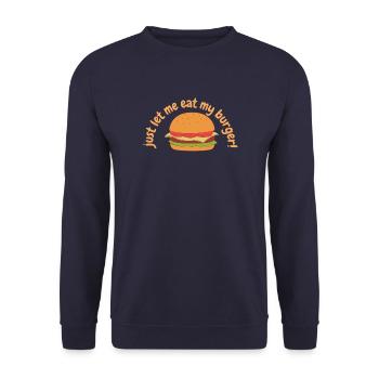 Burger - Sweat-shirt Unisexe - marine - Devant - Alina (178cm) & Michal (187cm)