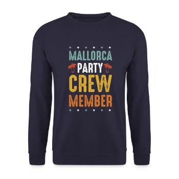 Mallorca Party Crew - Unisex Sweatshirt - navy - Front - Alina (178cm) & Michal (187cm)