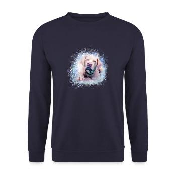 Catalburun, chien, graffiti, beige, peinture, boxer - Sweat-shirt Unisexe - marine - Devant - Alina (178cm) & Michal (187cm)