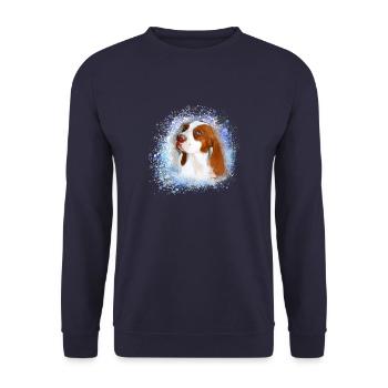 Catalburun, chien, graffiti, beige, peinture, boxer - Sweat-shirt Unisexe - marine - Devant - Alina (178cm) & Michal (187cm)