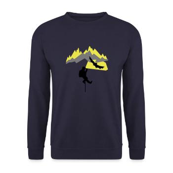 speleo_montagne1 - Unisex Sweatshirt - navy - Front - Alina (178cm) & Michal (187cm)