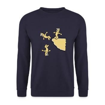 cliff_jumpers_3c - Unisex Pullover - Navy - Vorne - Alina (178cm) & Michal (187cm)