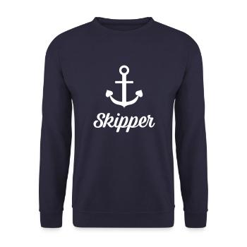 Crew - Skipper Sailing Charter Crew - 4 - Unisex Sweatshirt - navy - Front - Alina (178cm) & Michal (187cm)