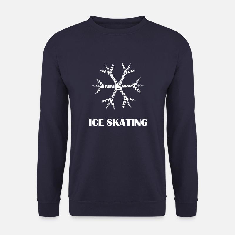 Schneeflocken bestehend aus Schlittschuhen - Unisex Pullover - Navy