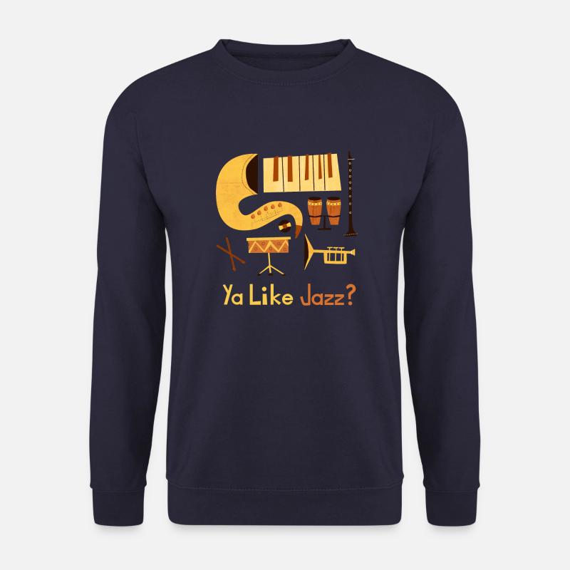 Du magst Jazz? Jazzmusiker Vintage Retro - Unisex Pullover - Navy