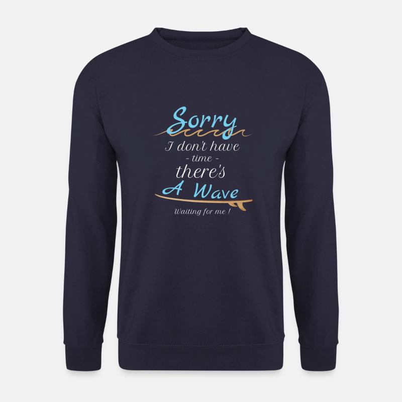 Texte Surfeur En - Sweat-shirt Unisexe - marine
