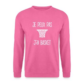 Tee Basket Spaß 🏀 - Unisex Pullover - Pink - Vorne