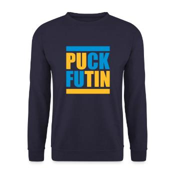 Conception du logo Puck Futin - Sweat-shirt Unisexe - marine - Devant - Alina (178cm) & Michal (187cm)